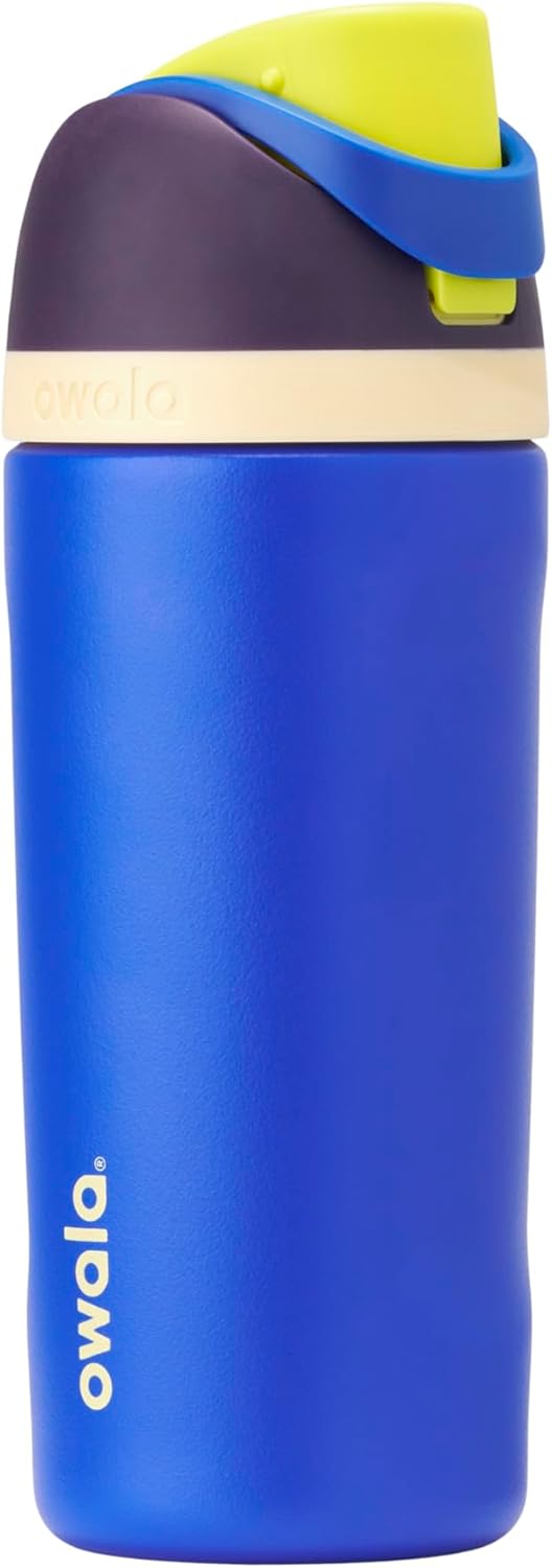 Owala FreeSip Insulated Stainless Steel Water Bottle with Straw, BPA-Free Sports Water Bottle, Great for Travel, 24 Oz, Denim