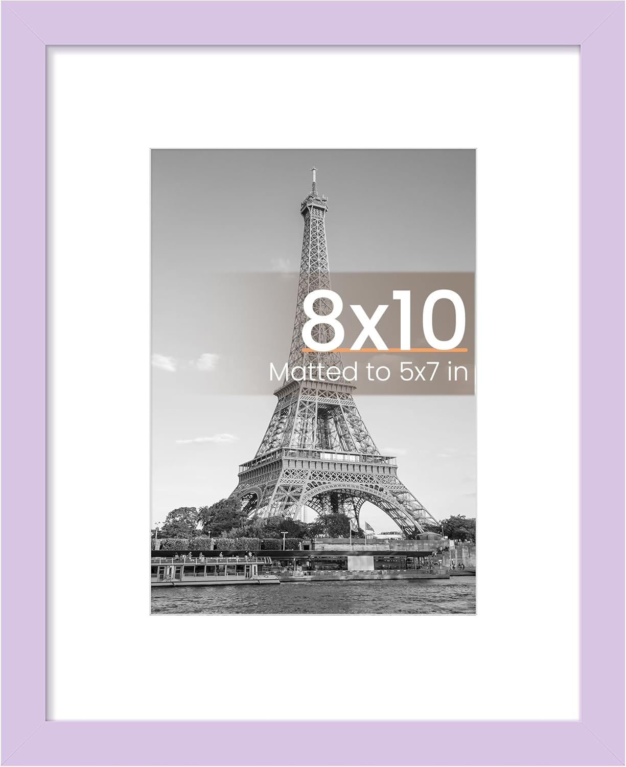 upsimples 8x10 Picture Frame, Display Pictures 5x7 with Mat or 8x10 Without Mat, Wall Hanging Photo Frame, Black, 1 Pack