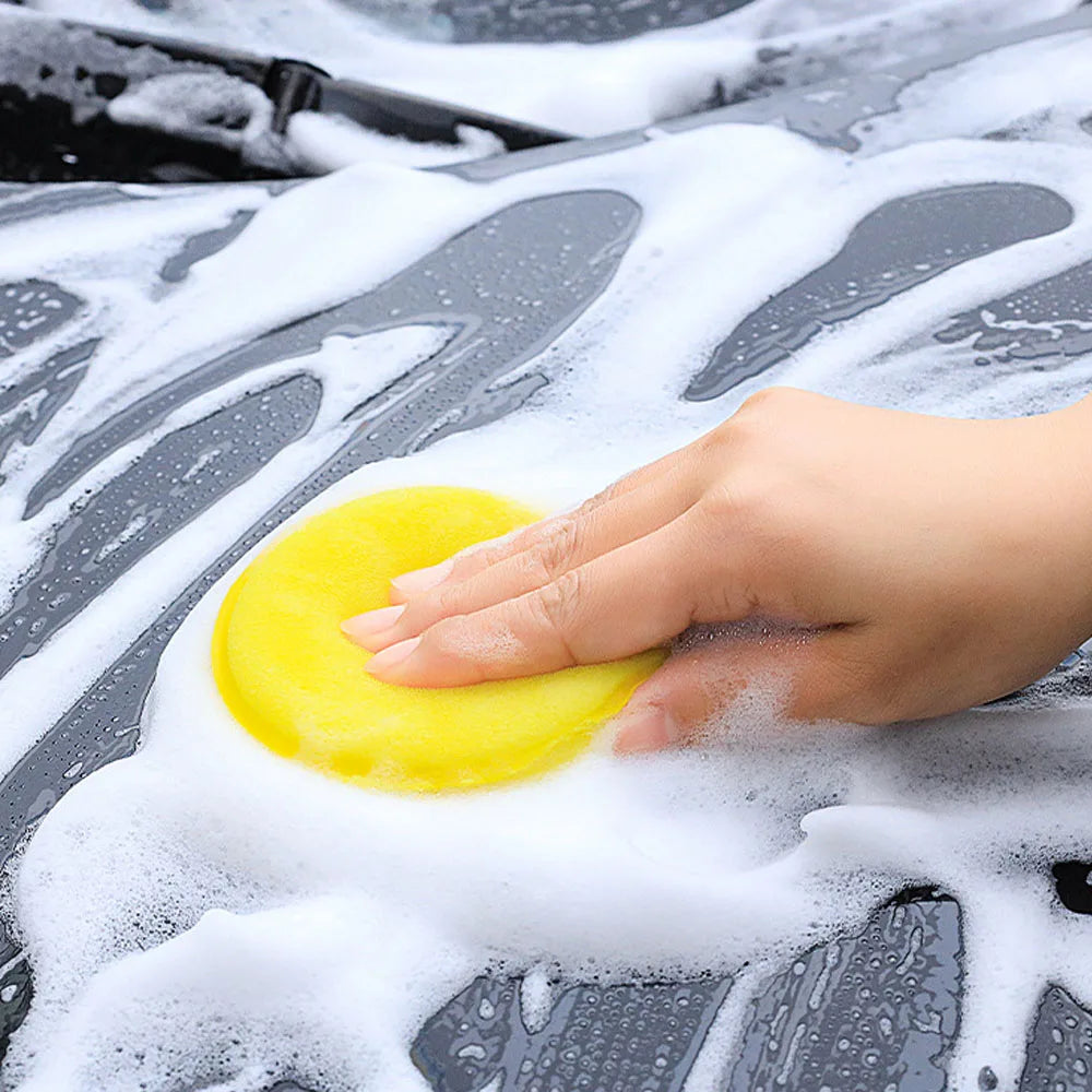 1/2/5Pcs Car Foam Sponge Wax Applicator Cleaning Detailing Pads Car Waxing Polishing Pad 10cm Car Wash Care Cleaning Kit