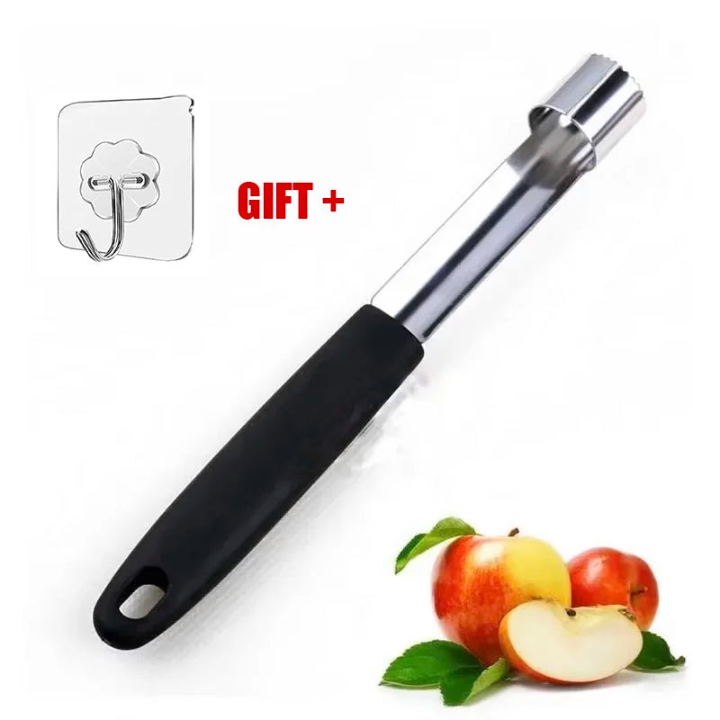 Apple Corer Fruit Pitter Tool for Pear, Bell Pepper, Twist Core Seed Remover, Easy Kitchen Tool Gadget for Removing Pits & Seeds
